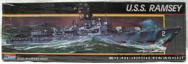 Monogram 1/310 USS Ramsey DDG2  Guided Missile Destroyer, 3011 plastic model kit
